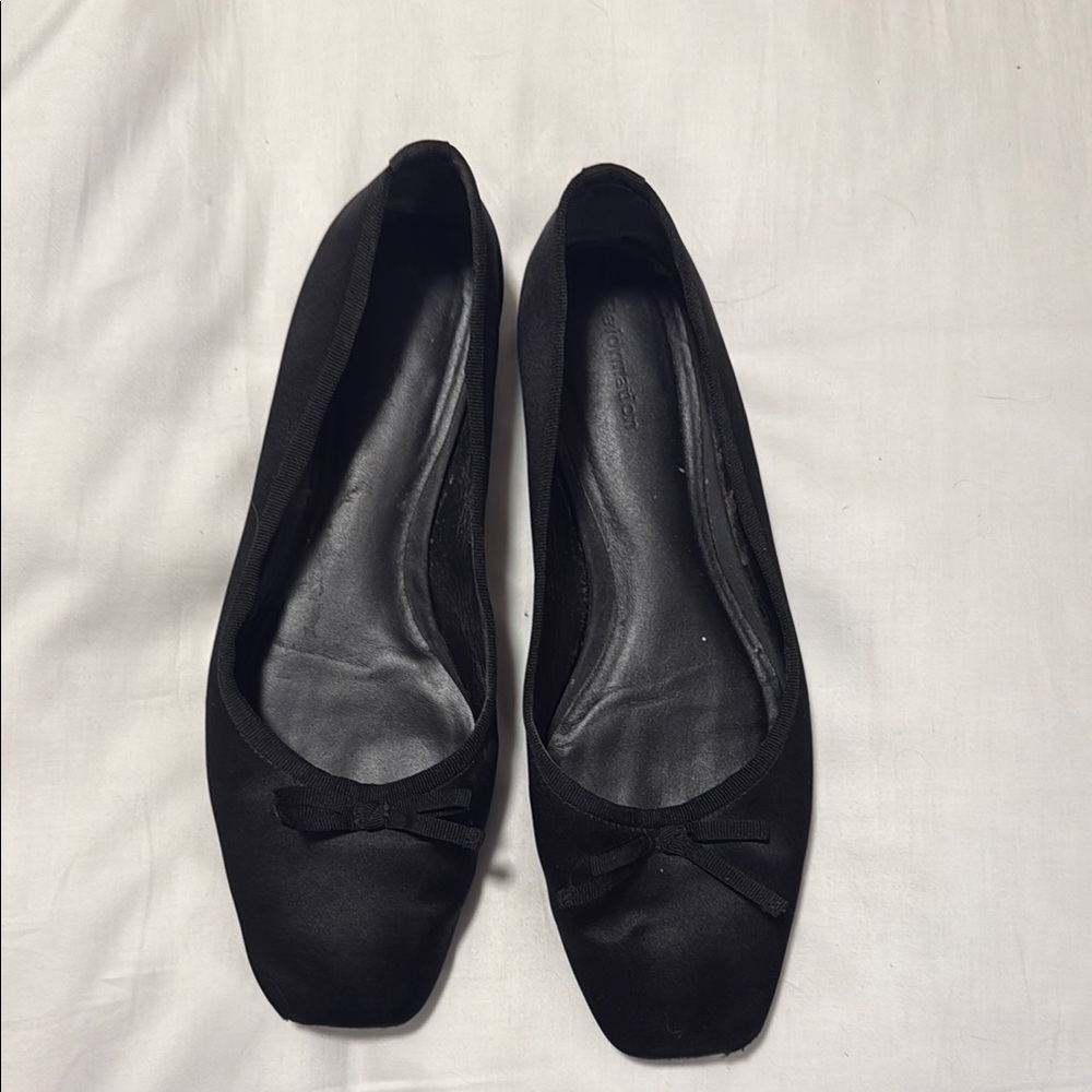Reformation Black Flats Timeless Minimalist Design